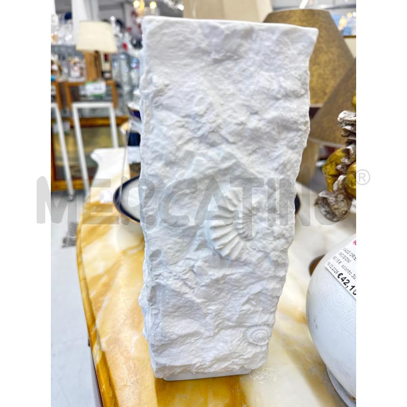 VASO CERAM BIANCO FOSSILI | Mercatino dell'Usato Roma somalia 4