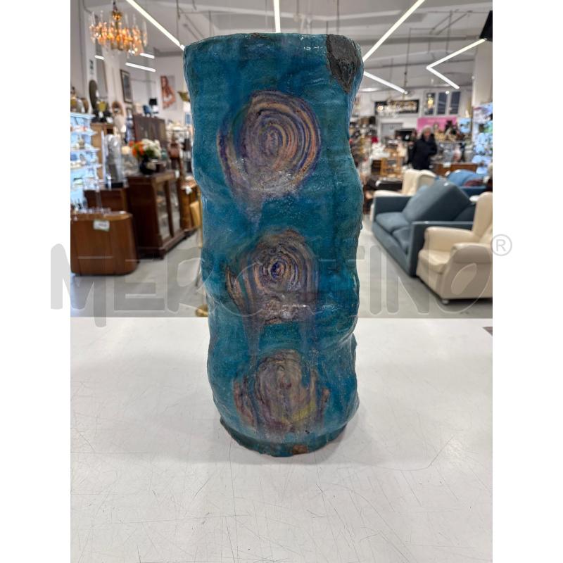 VASO GRANDE VERDE ONDULATO VIETRI | Mercatino dell'Usato Roma somalia 2