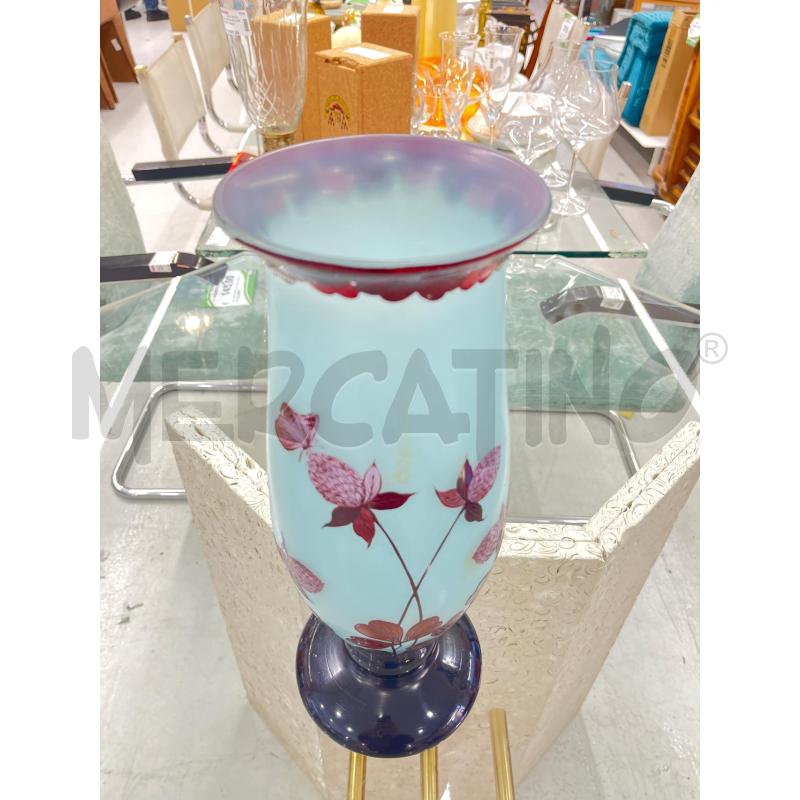 VASO LOETZ VETRO CAMMEO TURCHESE ROSSO | Mercatino dell'Usato Roma somalia 2