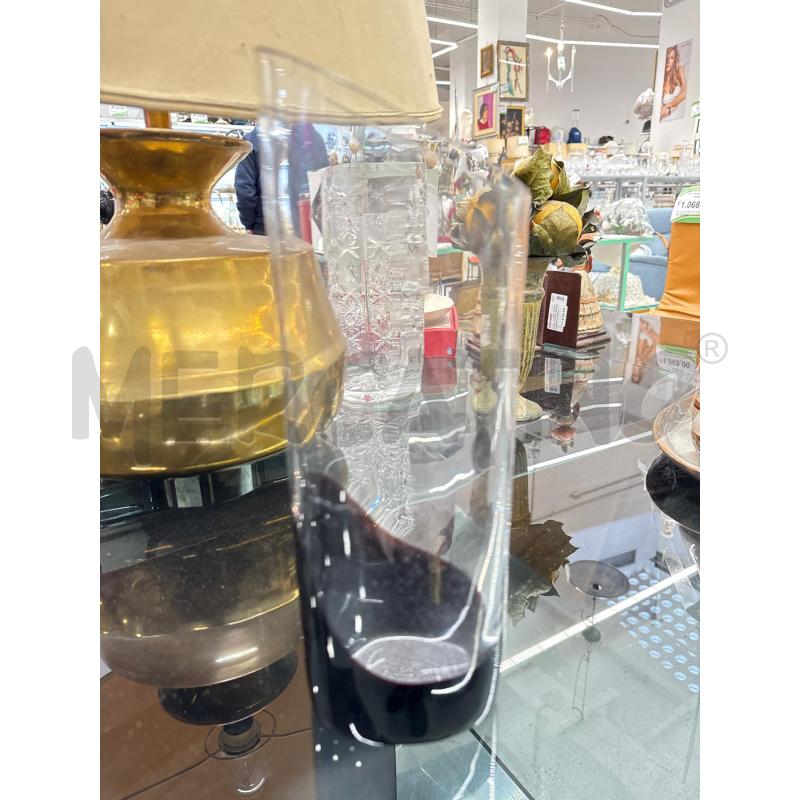 VASO MURANO BASE MARRONE COLLO OVALE IRREGOLARE | Mercatino dell'Usato Roma somalia 4