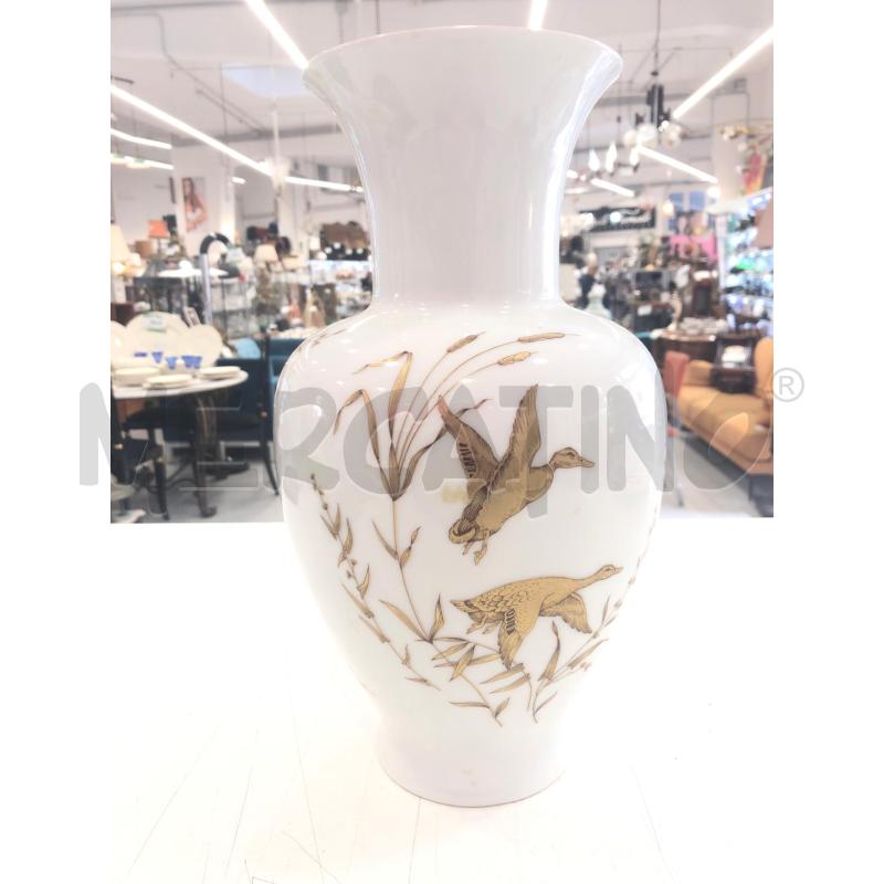 VASO SELTMANN BIANCO DECORI DORATI  | Mercatino dell'Usato Roma somalia 1