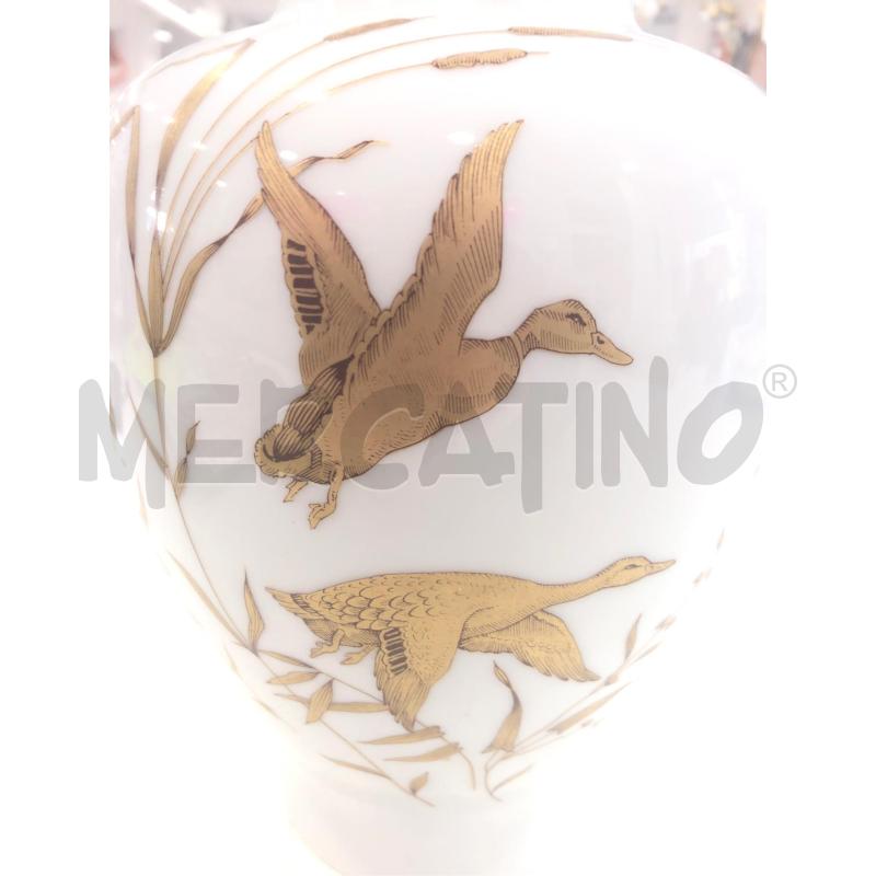 VASO SELTMANN BIANCO DECORI DORATI  | Mercatino dell'Usato Roma somalia 2