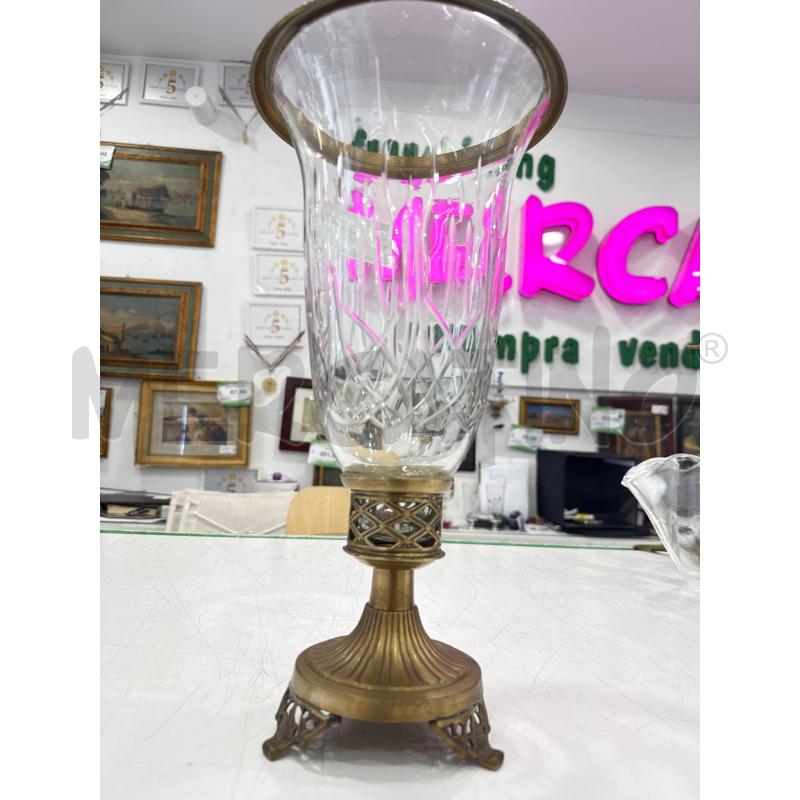 VASO VETRO BASE E BORDO DORATI CROMO | Mercatino dell'Usato Roma somalia 2