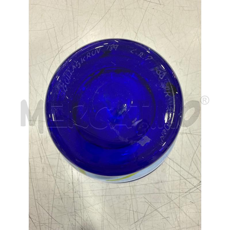 VASO VETRO CONCAVO ORREFORS GIALLO BLU | Mercatino dell'Usato Roma somalia 3