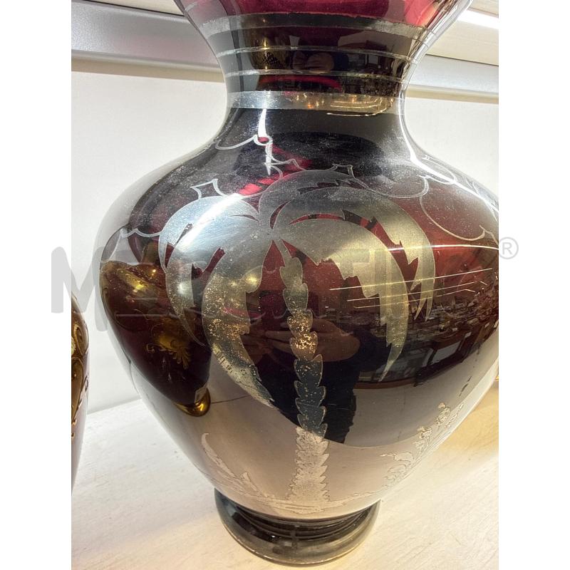 VASO VETRO VIOLA PALME  | Mercatino dell'Usato Roma somalia 2