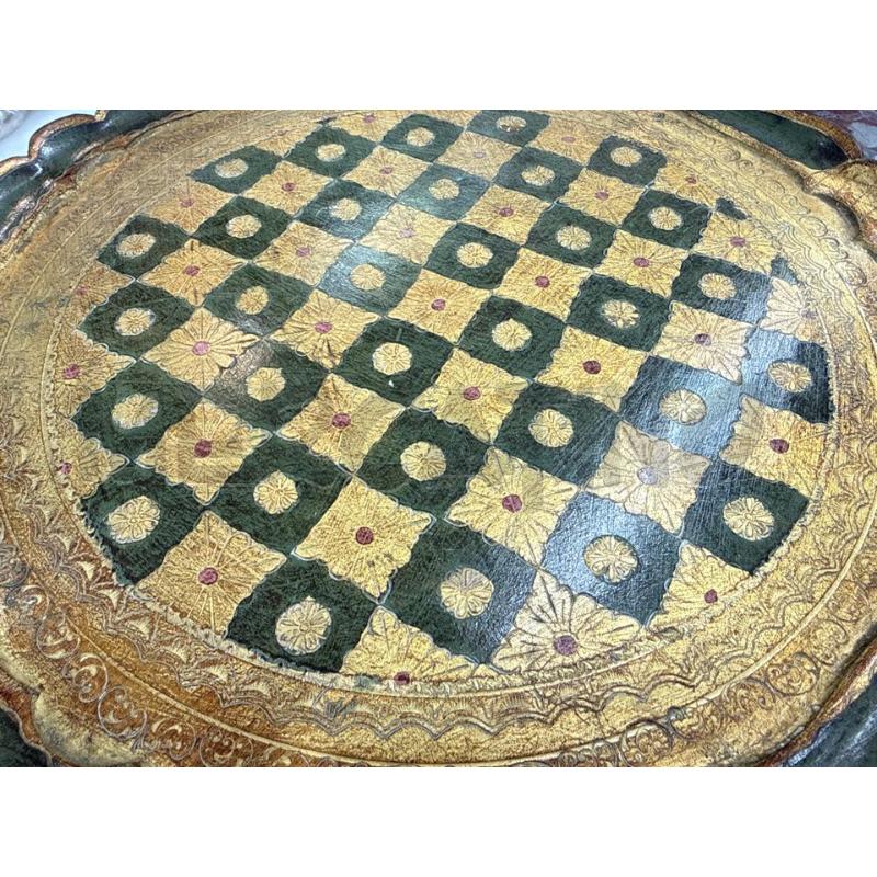 VASSOIO FIORENTINO ORO VERDE SCURO | Mercatino dell'Usato Roma somalia 3