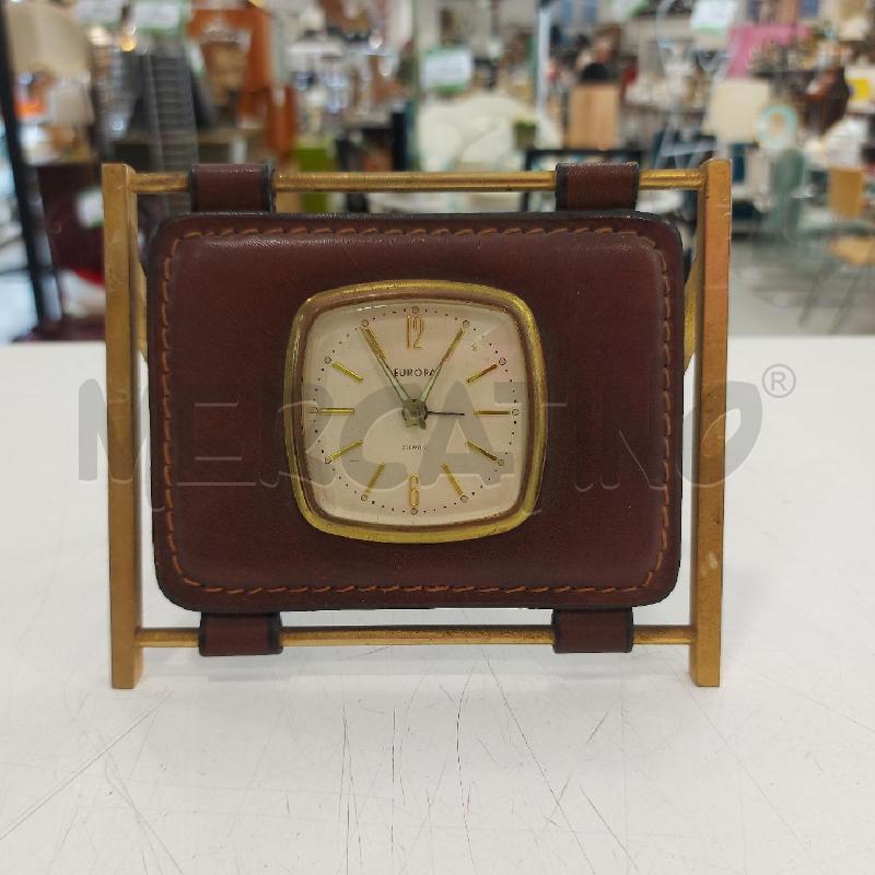 VECCHIO OROLOGIO DA TAVOLA EUROPA PELLE/STRUT.OTTONE | Mercatino dell'Usato Roma somalia 1