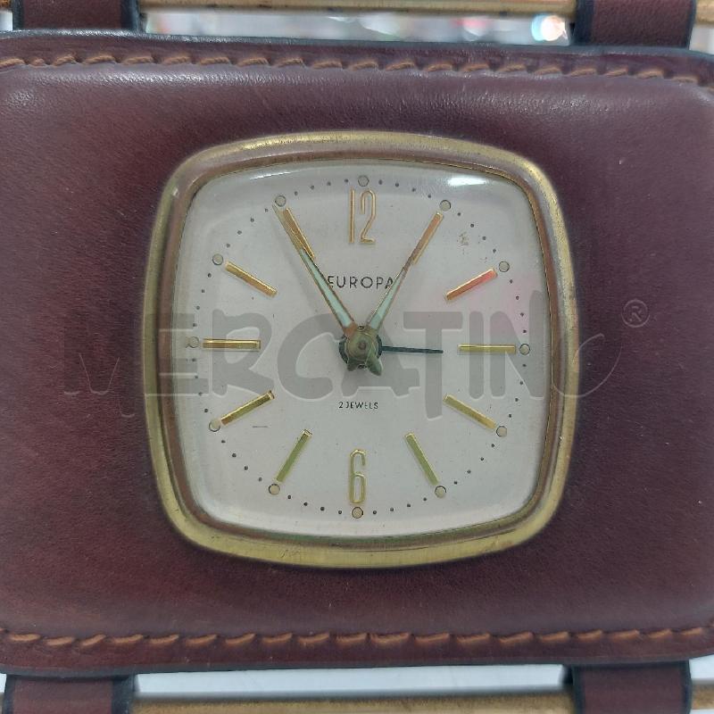 VECCHIO OROLOGIO DA TAVOLA EUROPA PELLE/STRUT.OTTONE | Mercatino dell'Usato Roma somalia 4