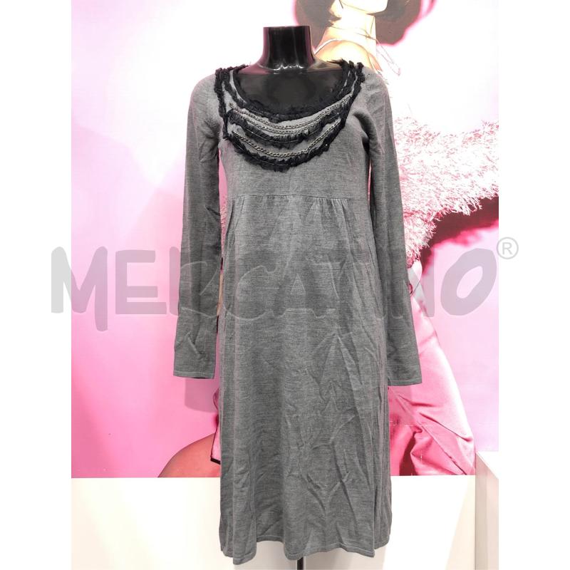 VESTITO DONNA ALBERTA FERRETTI GRIGIO SCOLLO NERO | Mercatino dell'Usato Roma somalia 1