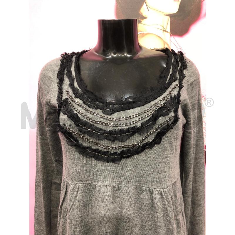 VESTITO DONNA ALBERTA FERRETTI GRIGIO SCOLLO NERO | Mercatino dell'Usato Roma somalia 4