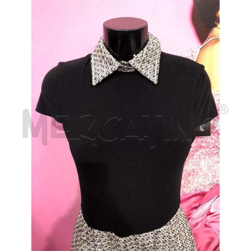 VESTITO DONNA ALICE OLIVIA BIANCO TWEED NERO COLLETTO | Mercatino dell'Usato Roma somalia 2