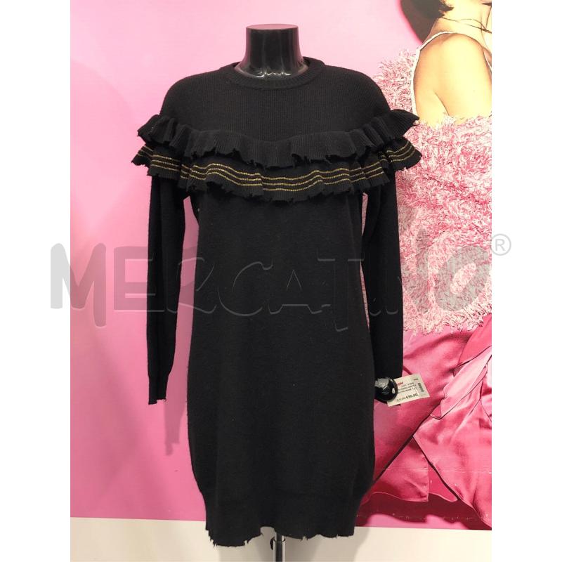 VESTITO DONNA ANNYE BY NERO FRU RIGHE DOR | Mercatino dell'Usato Roma somalia 1