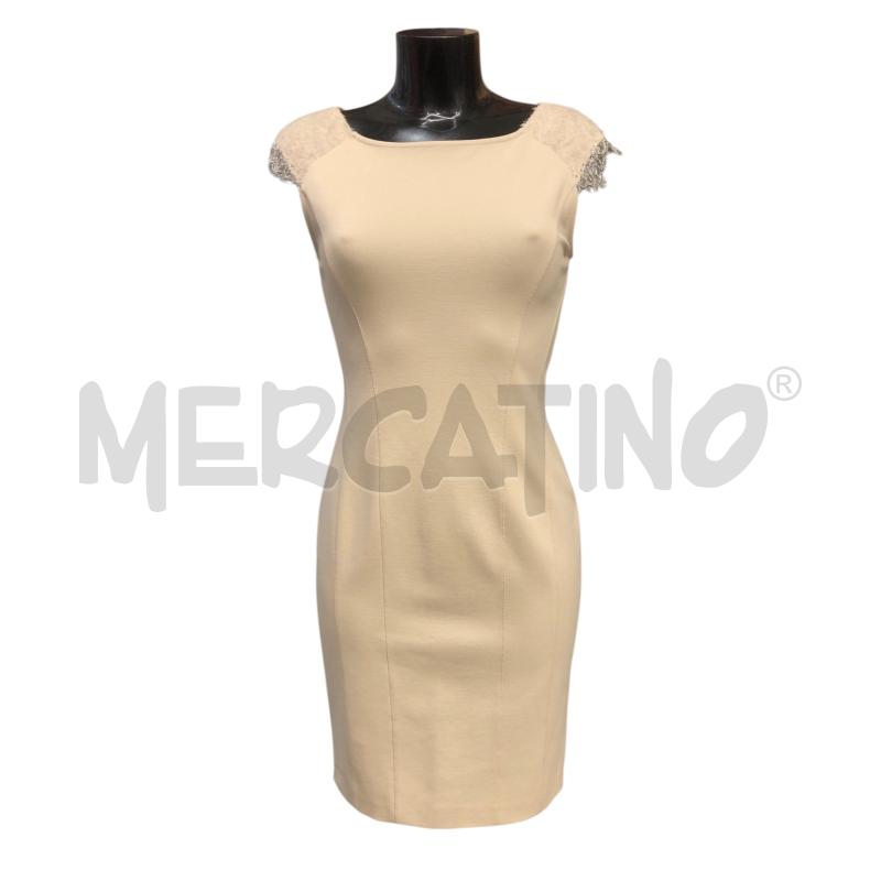 VESTITO DONNA BLUMARINE BEIGE SPALLE PIZZO NEW | Mercatino dell'Usato Roma somalia 1