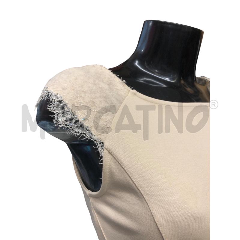 VESTITO DONNA BLUMARINE BEIGE SPALLE PIZZO NEW | Mercatino dell'Usato Roma somalia 2
