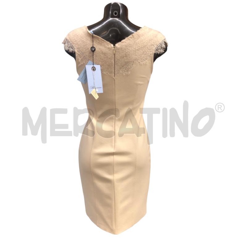 VESTITO DONNA BLUMARINE BEIGE SPALLE PIZZO NEW | Mercatino dell'Usato Roma somalia 3