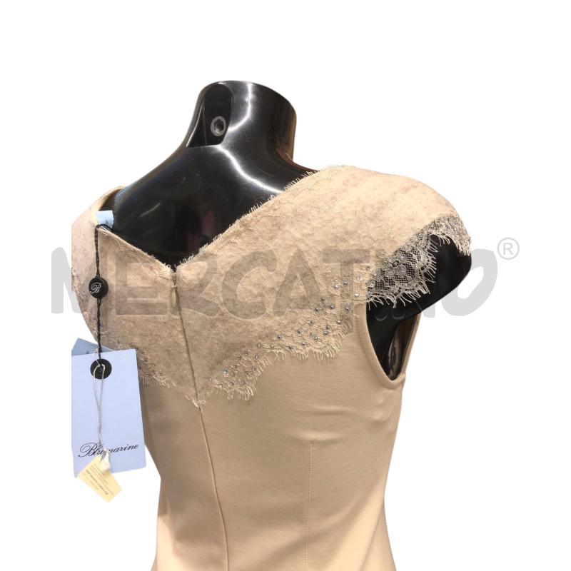 VESTITO DONNA BLUMARINE BEIGE SPALLE PIZZO NEW | Mercatino dell'Usato Roma somalia 4