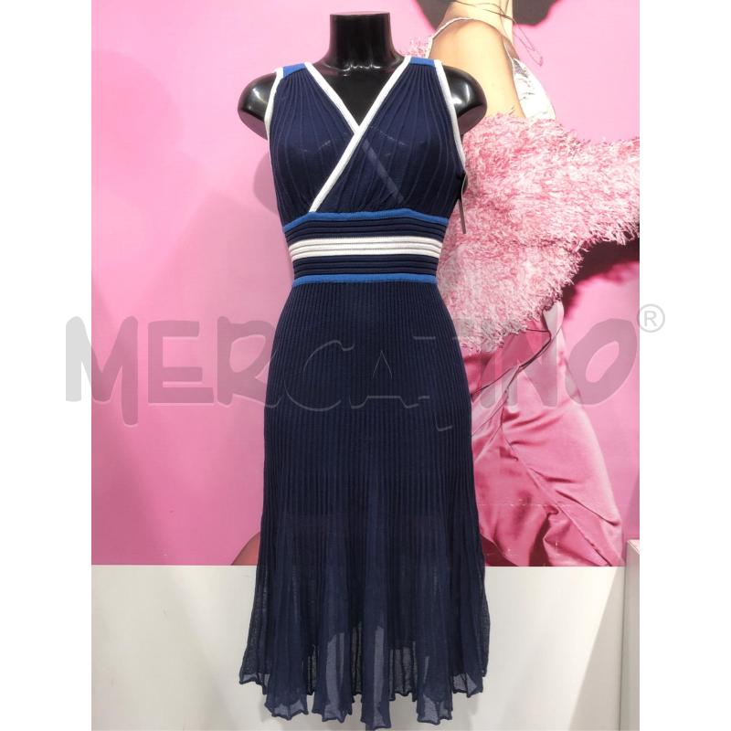 VESTITO DONNA BYBLOS BLU COSTINE RIGA BIANC AZZURR | Mercatino dell'Usato Roma somalia 1
