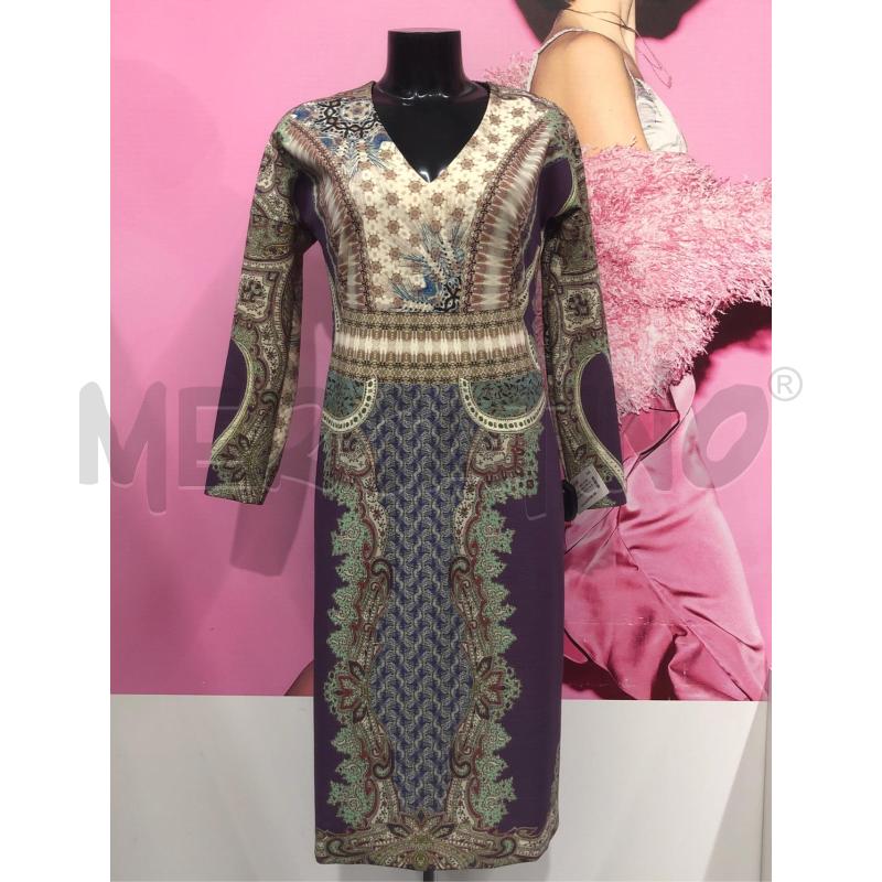 VESTITO DONNA ETRO VERDE VIOLA FANTASIA CASHMERE  | Mercatino dell'Usato Roma somalia 1