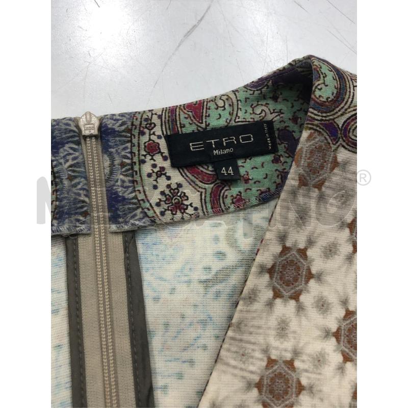 VESTITO DONNA ETRO VERDE VIOLA FANTASIA CASHMERE  | Mercatino dell'Usato Roma somalia 3