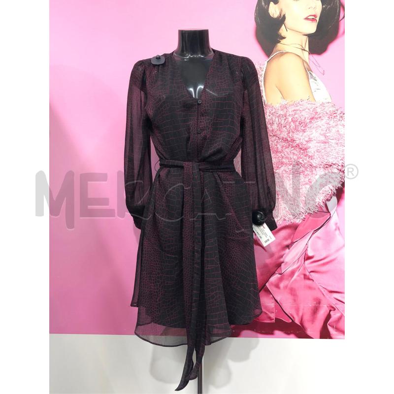 VESTITO DONNA HUGO BOSS NERO FANTASIA FUCSIA VELATO  | Mercatino dell'Usato Roma somalia 1