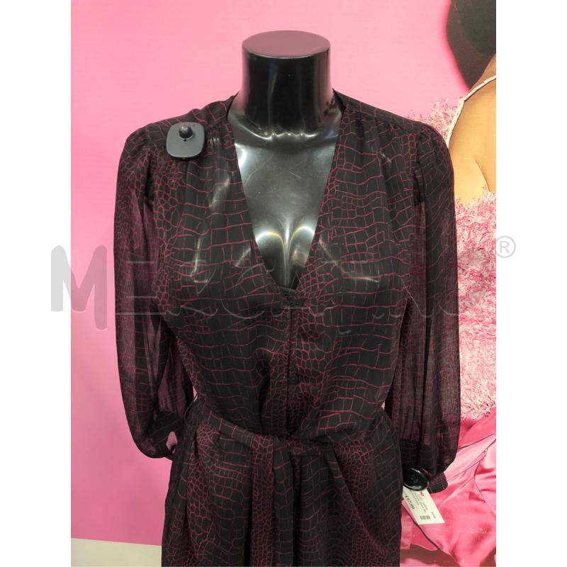 VESTITO DONNA HUGO BOSS NERO FANTASIA FUCSIA VELATO  | Mercatino dell'Usato Roma somalia 2