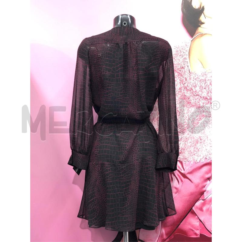 VESTITO DONNA HUGO BOSS NERO FANTASIA FUCSIA VELATO  | Mercatino dell'Usato Roma somalia 4