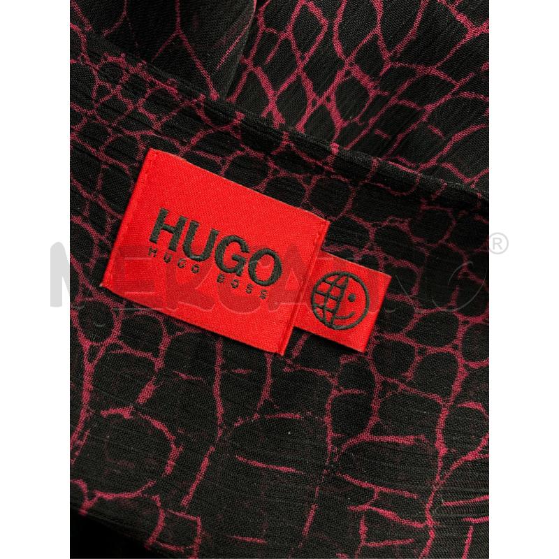 VESTITO DONNA HUGO BOSS NERO FANTASIA FUCSIA VELATO  | Mercatino dell'Usato Roma somalia 5