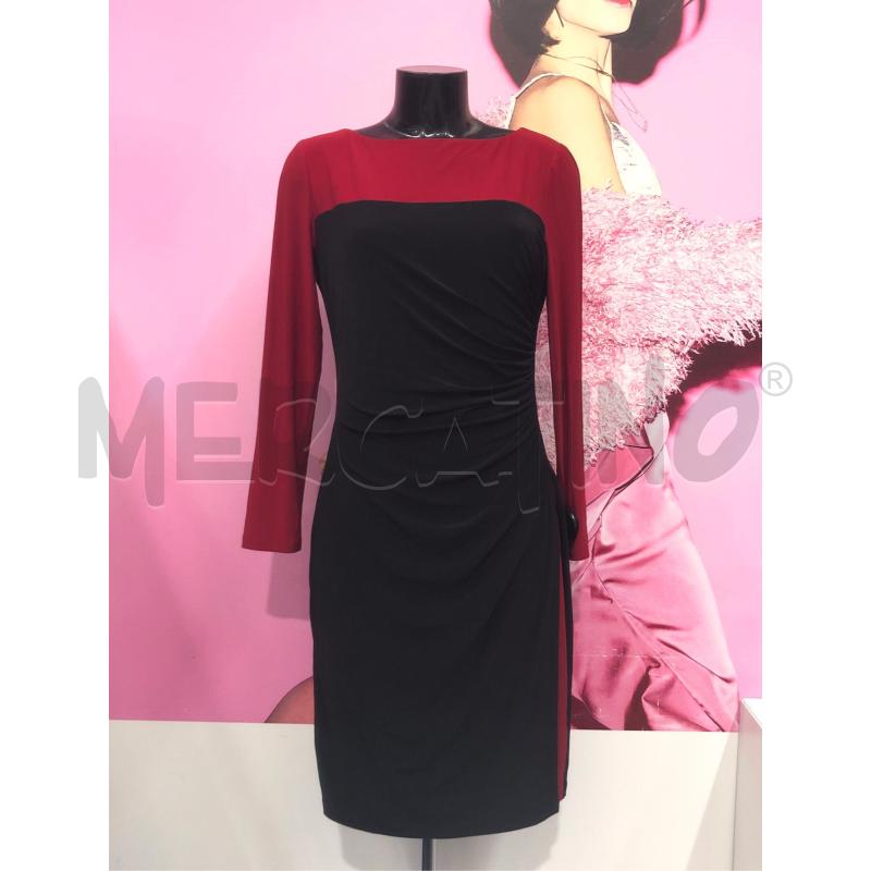 VESTITO DONNA LAUREN ROSSO NERO  | Mercatino dell'Usato Roma somalia 1