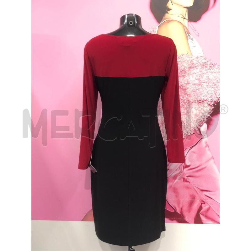 VESTITO DONNA LAUREN ROSSO NERO  | Mercatino dell'Usato Roma somalia 4