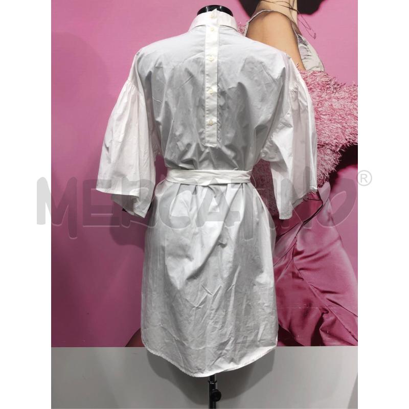 VESTITO DONNA MSGM BIANCO COTONE BORDO PIZZO AMPIA  | Mercatino dell'Usato Roma somalia 2