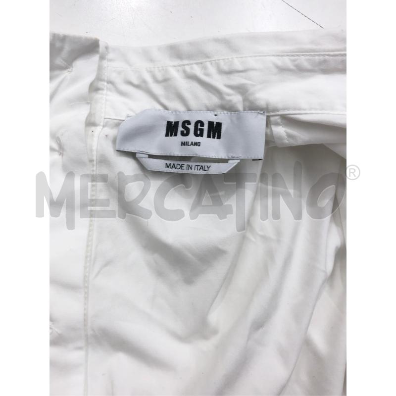 VESTITO DONNA MSGM BIANCO COTONE BORDO PIZZO AMPIA  | Mercatino dell'Usato Roma somalia 3
