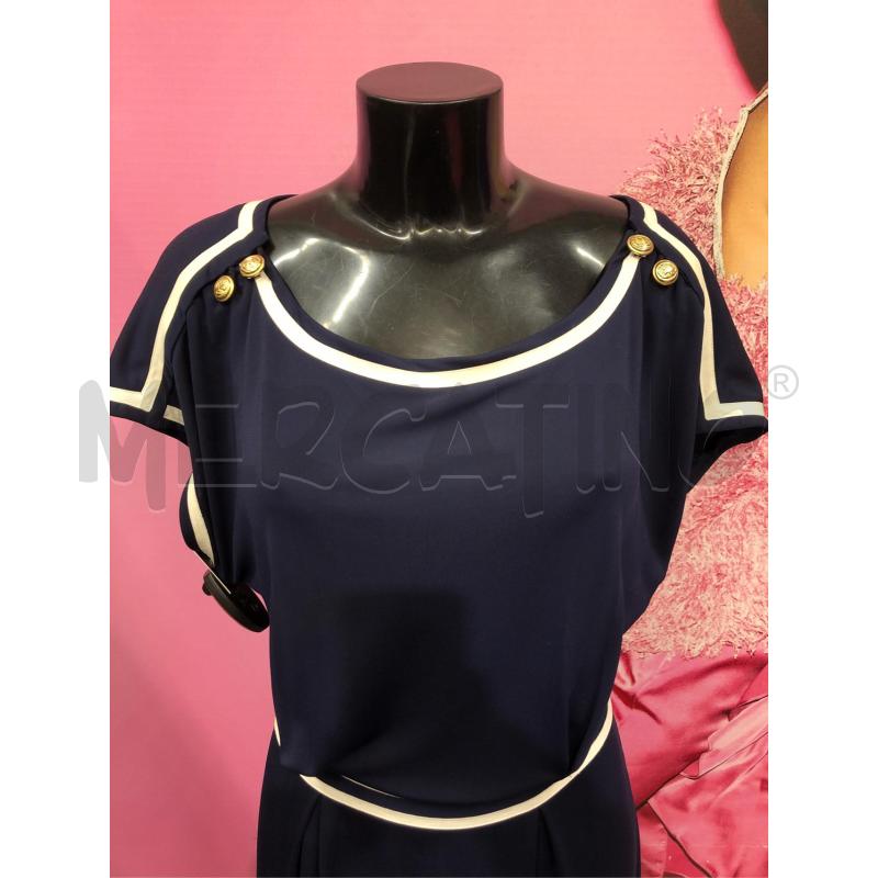 VESTITO DONNA PHILOSOPHY ALBERTA FERRETTI BLU RIGA BIANCA  | Mercatino dell'Usato Roma somalia 2