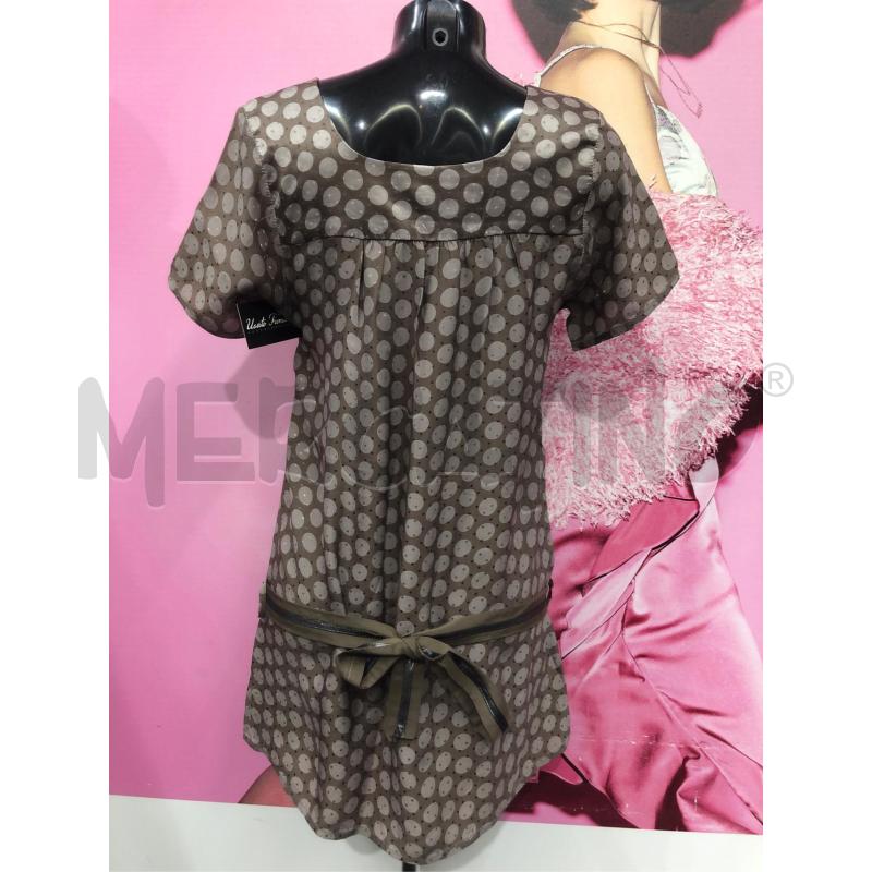 VESTITO DONNA SANDRO MARRONE POIS ROSA SETA | Mercatino dell'Usato Roma somalia 4