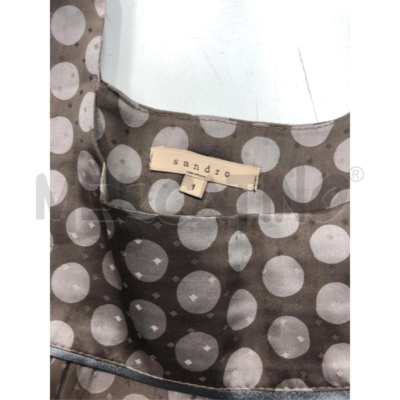 VESTITO DONNA SANDRO MARRONE POIS ROSA SETA | Mercatino dell'Usato Roma somalia 5