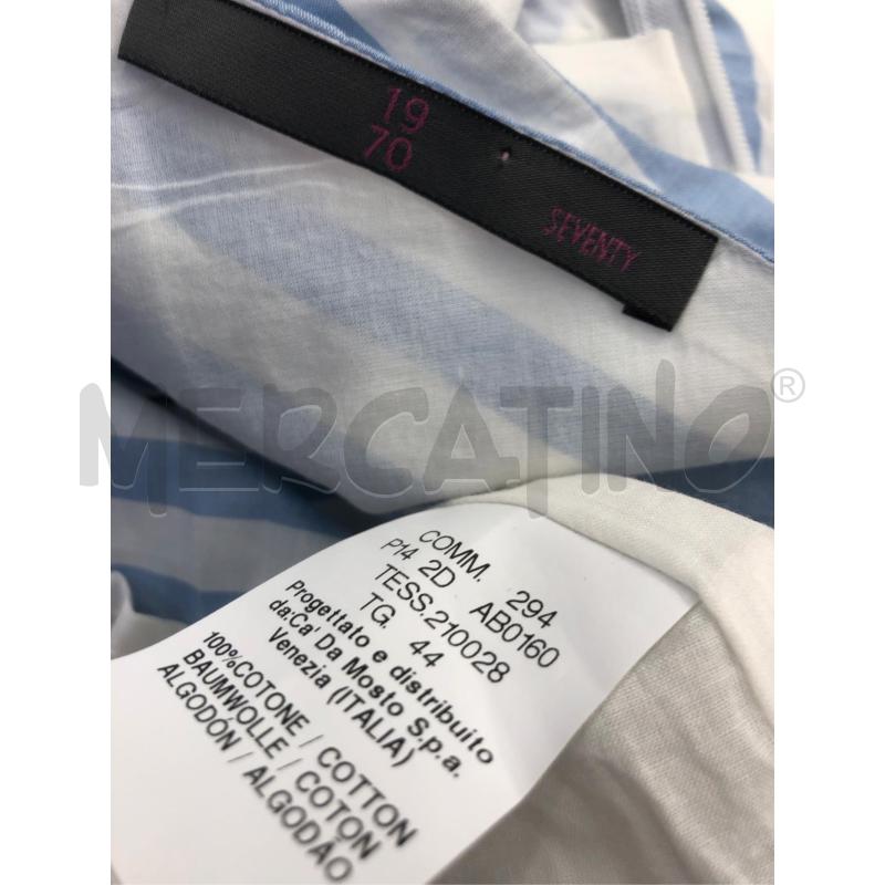 VESTITO DONNA SEVENTY RIGHE BIANCHE AZZURRE  | Mercatino dell'Usato Roma somalia 5