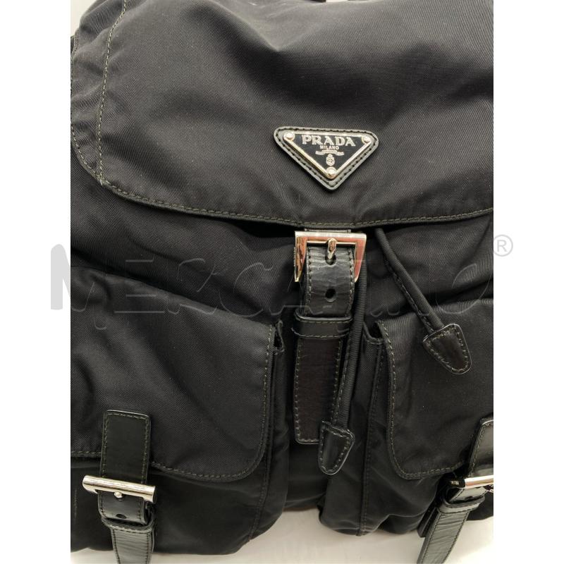 ZAINO PRADA NYLON NERO  | Mercatino dell'Usato Roma somalia 3