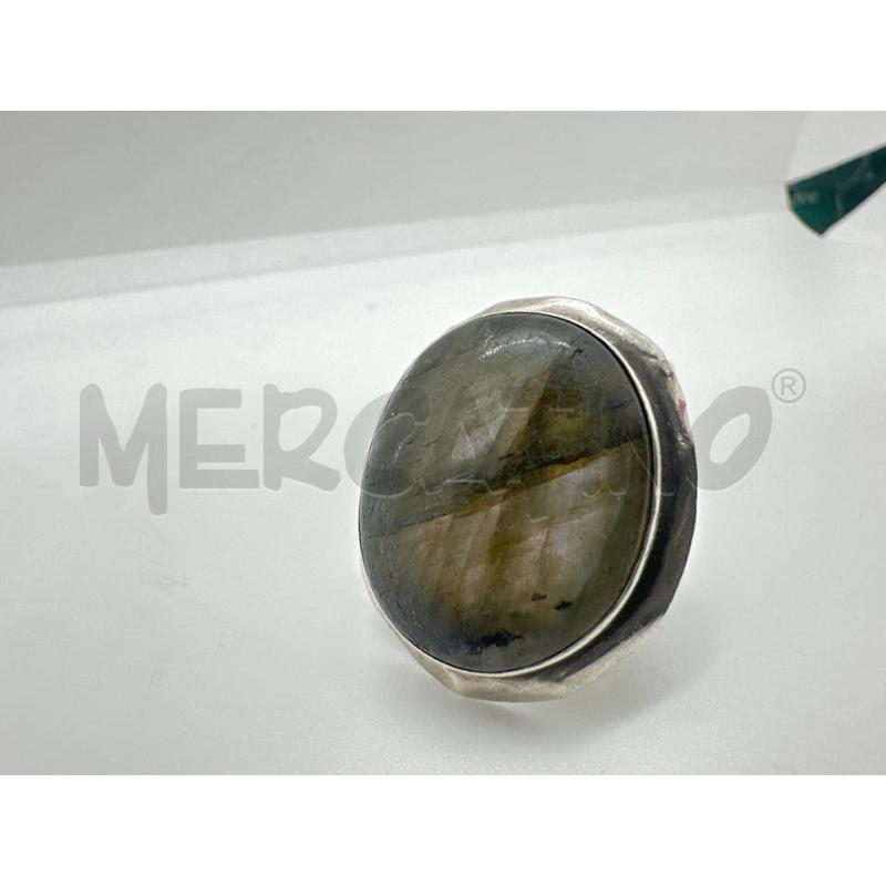 ANELLO DONNA ARG ROTONDO PIETRA SFUMAT VERD MILITARE | Mercatino dell'Usato Roma tor tre teste 2