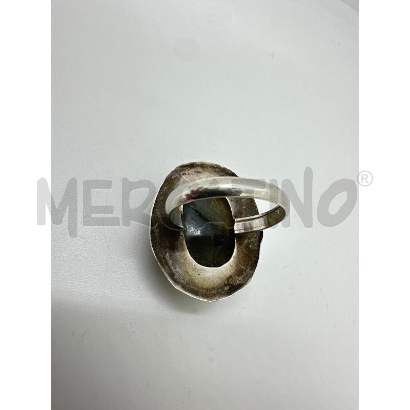 ANELLO DONNA ARG ROTONDO PIETRA SFUMAT VERD MILITARE | Mercatino dell'Usato Roma tor tre teste 3