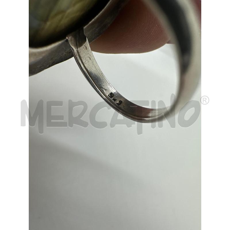 ANELLO DONNA ARG ROTONDO PIETRA SFUMAT VERD MILITARE | Mercatino dell'Usato Roma tor tre teste 4
