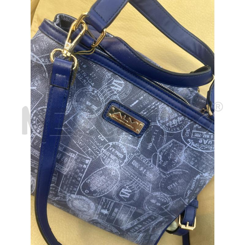 BORSA DONNA ALVIERO MARTINI SIMIL SECCHIELLO BLU | Mercatino dell'Usato Roma tor tre teste 2