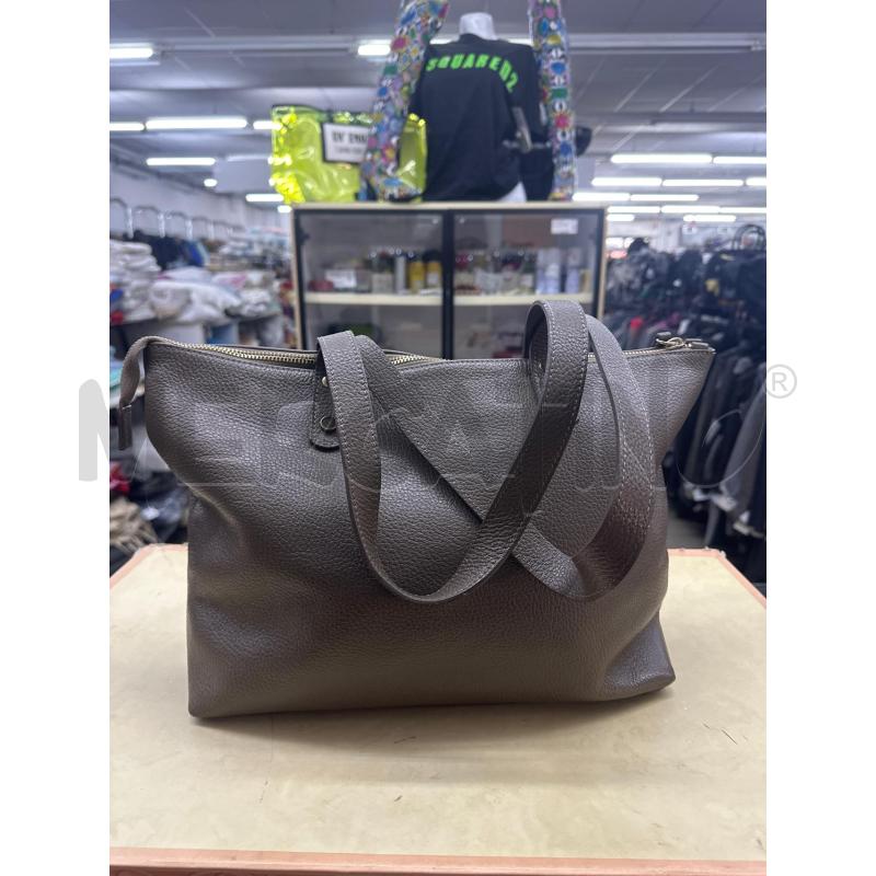 BORSA DONNA FEMME PELLE COLOR FANGO 2MANICI | Mercatino dell'Usato Roma tor tre teste 3