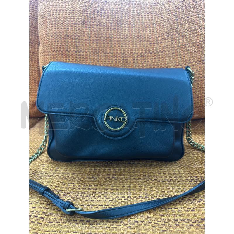 BORSA DONNA PINKO NERO PELLE RIF DORATE | Mercatino dell'Usato Roma tor tre teste 1