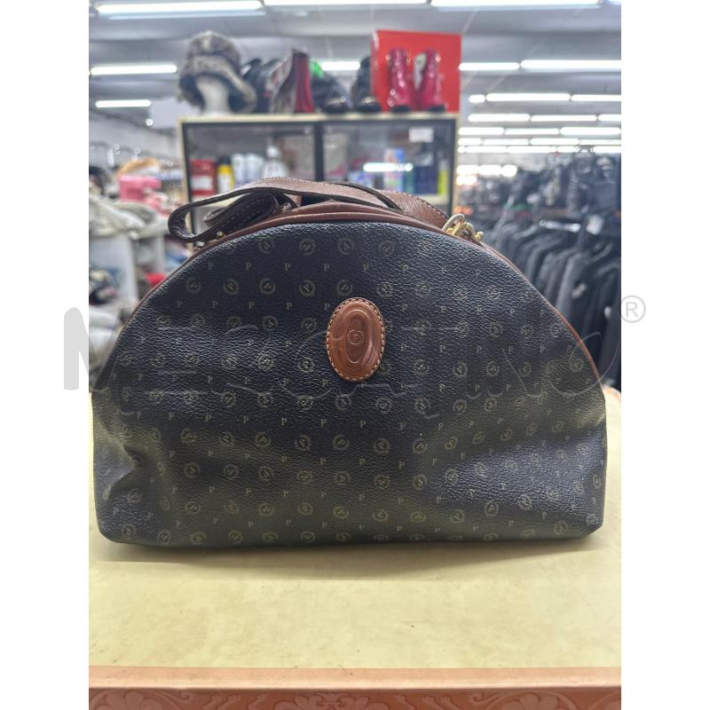 BORSA DONNA POLLINI NERO RIF PELLE MARRONE | Mercatino dell'Usato Roma tor tre teste 1