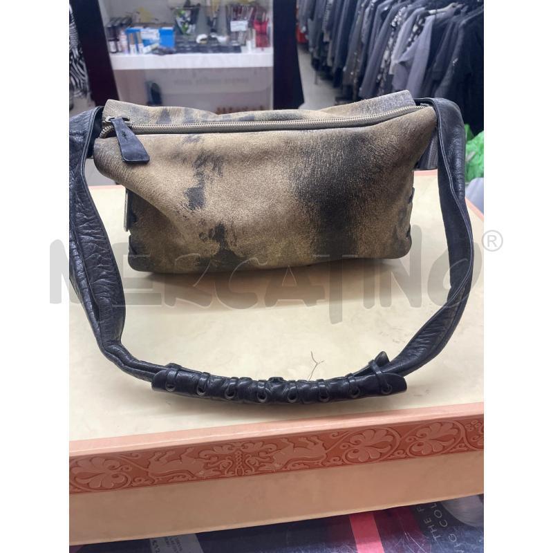BORSA DONNA REEDOM ROBERTO CAVALLI PELLE NERO PATTA SCAMOSCIATA | Mercatino dell'Usato Roma tor tre teste 2