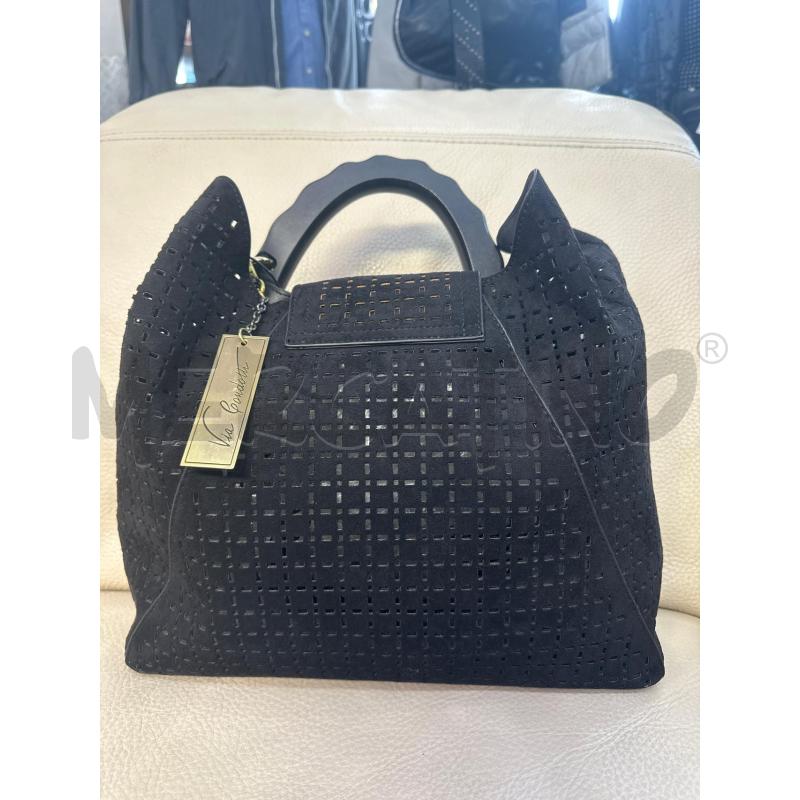 BORSA DONNA VIA CONDOTTI NERO TRAFORATO | Mercatino dell'Usato Roma tor tre teste 2