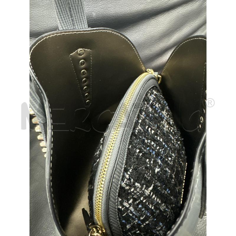 BORSA DONNA  TRUSSARDI JEANS GRIGIA CATELLA DORATA E BORCHIE | Mercatino dell'Usato Roma tor tre teste 3