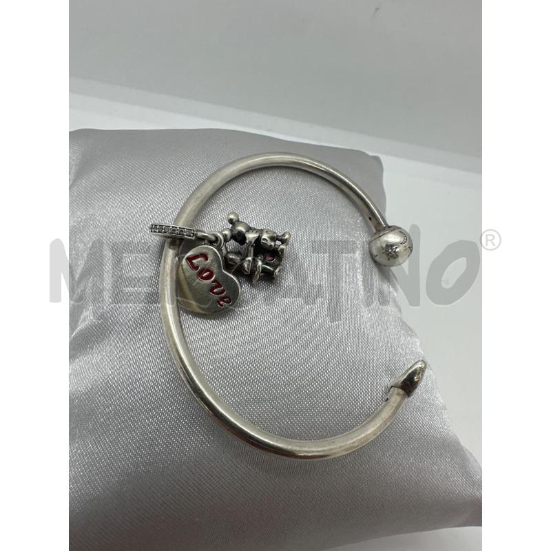 BRACCIALE PANDORA RIGIDO STELLA LUNA CHARM TOPOLINO | Mercatino dell'Usato Roma tor tre teste 3