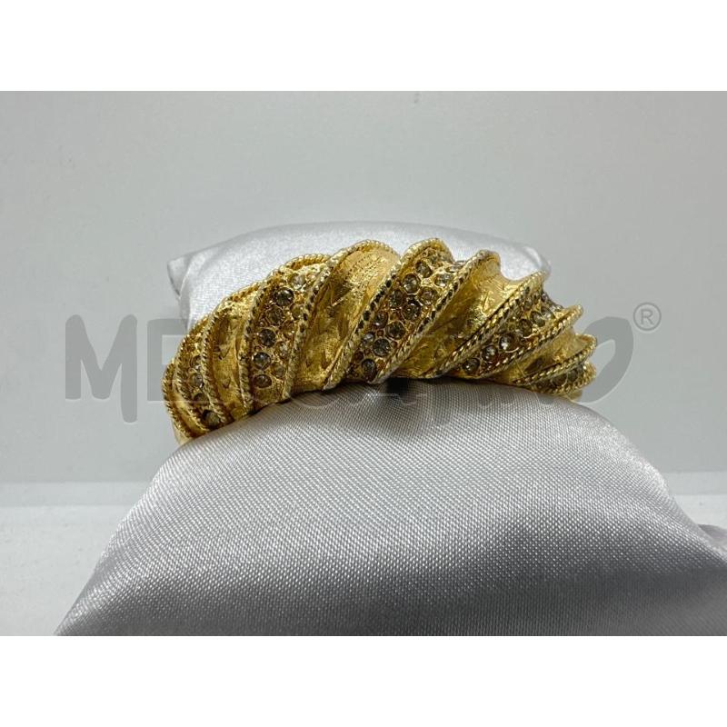 BRACCIALE VINTAGE DORATO METALL TORCIONE STRASS | Mercatino dell'Usato Roma tor tre teste 1