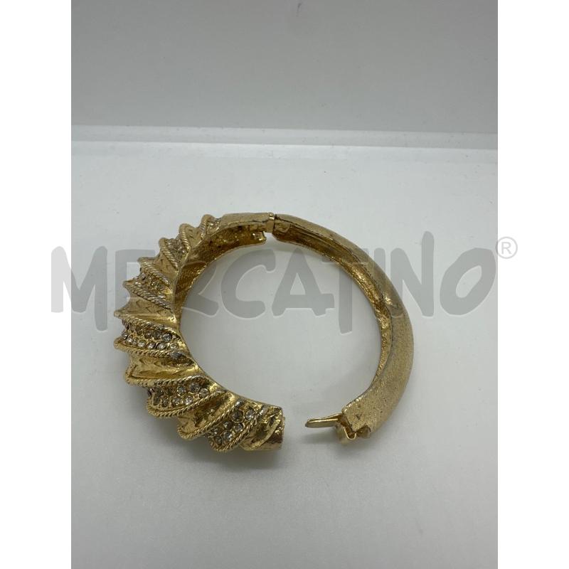 BRACCIALE VINTAGE DORATO METALL TORCIONE STRASS | Mercatino dell'Usato Roma tor tre teste 3