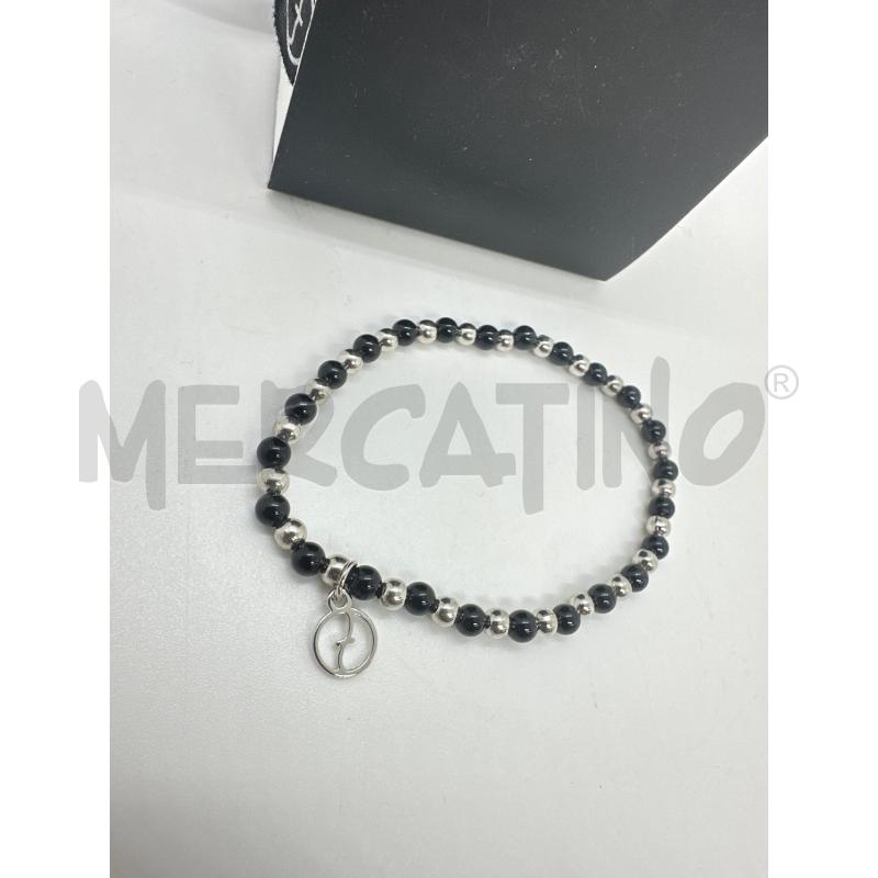 BRACCIALE ZOPPINI PALLOCCHE NERO CROMO | Mercatino dell'Usato Roma tor tre teste 2